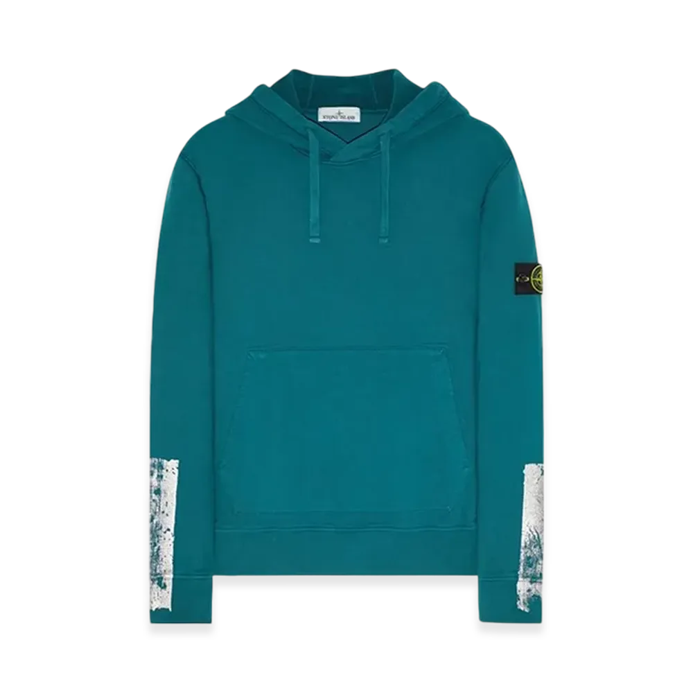 Stone Island 67461 Tape Four Print Hooded Sweatshirt - 23FW "Dark Teal Green"