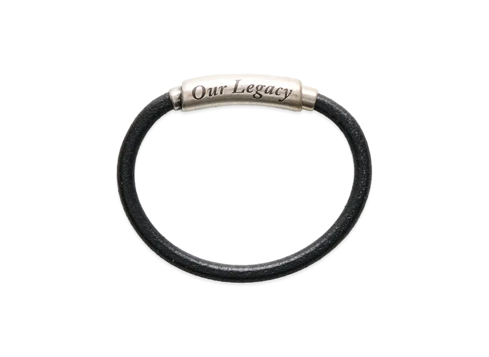 OUR LEGACY Udon Bracelet "Black Leather"