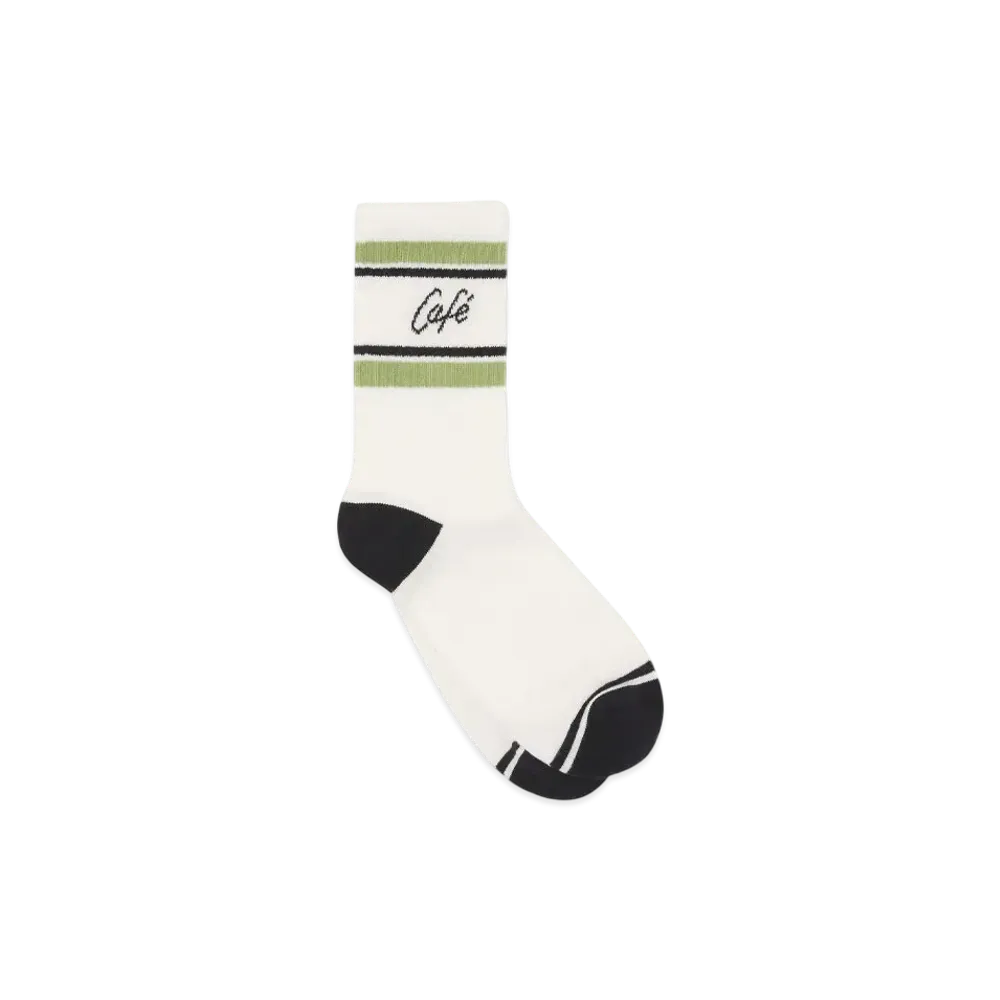 Maison Kitsune Cafe Kitsune Sporty Socks "Tapioca/Verbena"