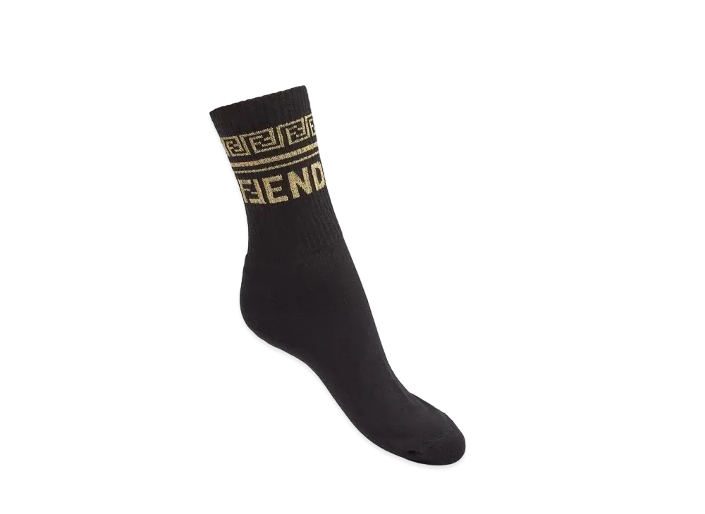 FENDI x Versace Fendce Logo Socks "Black"