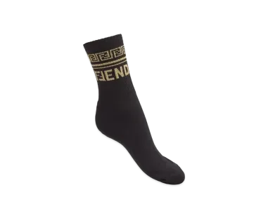 FENDI x Versace Fendce Logo Socks "Black"