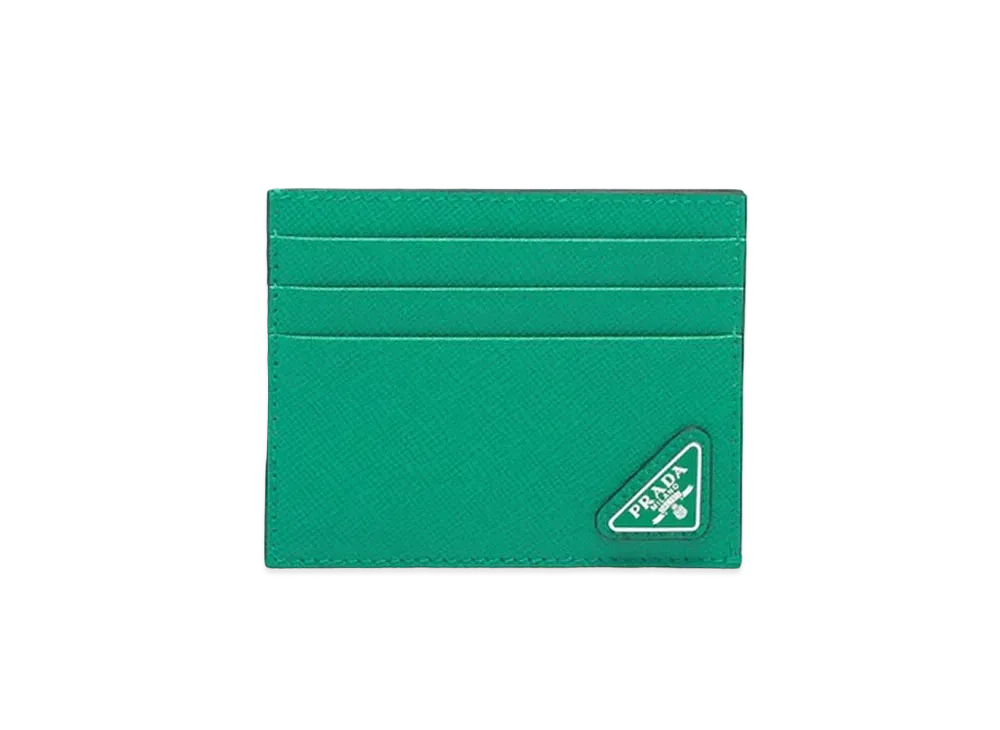 PRADA Saffiano Leather Card Case "Green"