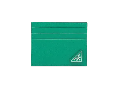 PRADA Saffiano Leather Card Case "Green"