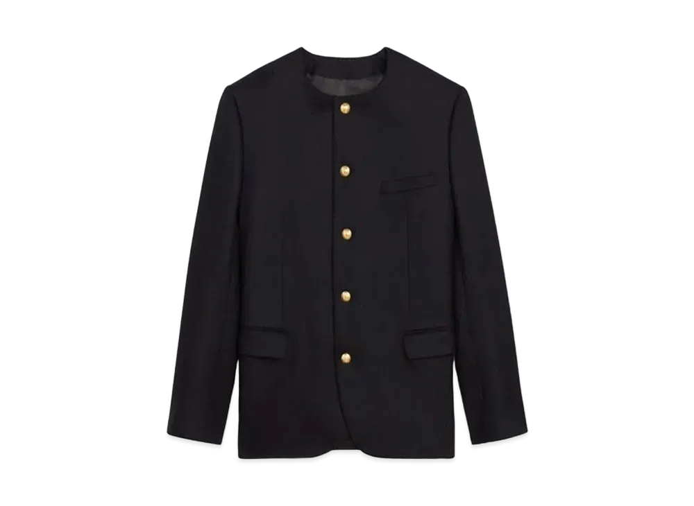 CELINE Rectangle Jacket / Flannel "Black"