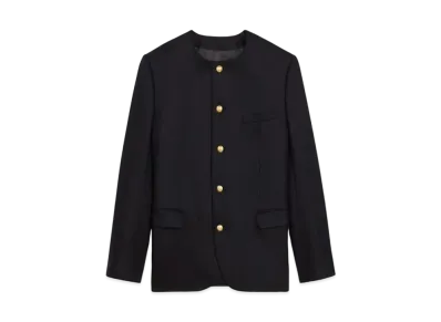 CELINE Rectangle Jacket / Flannel "Black"