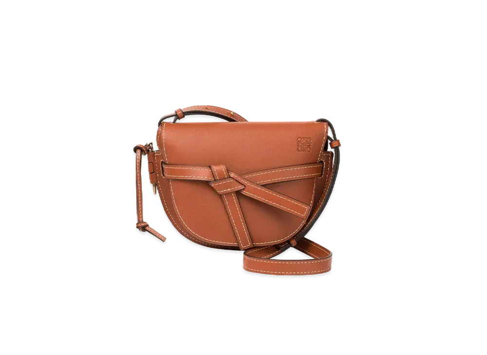 LOEWE Small Gate Bag In Natural Calfskin "Rust Color"