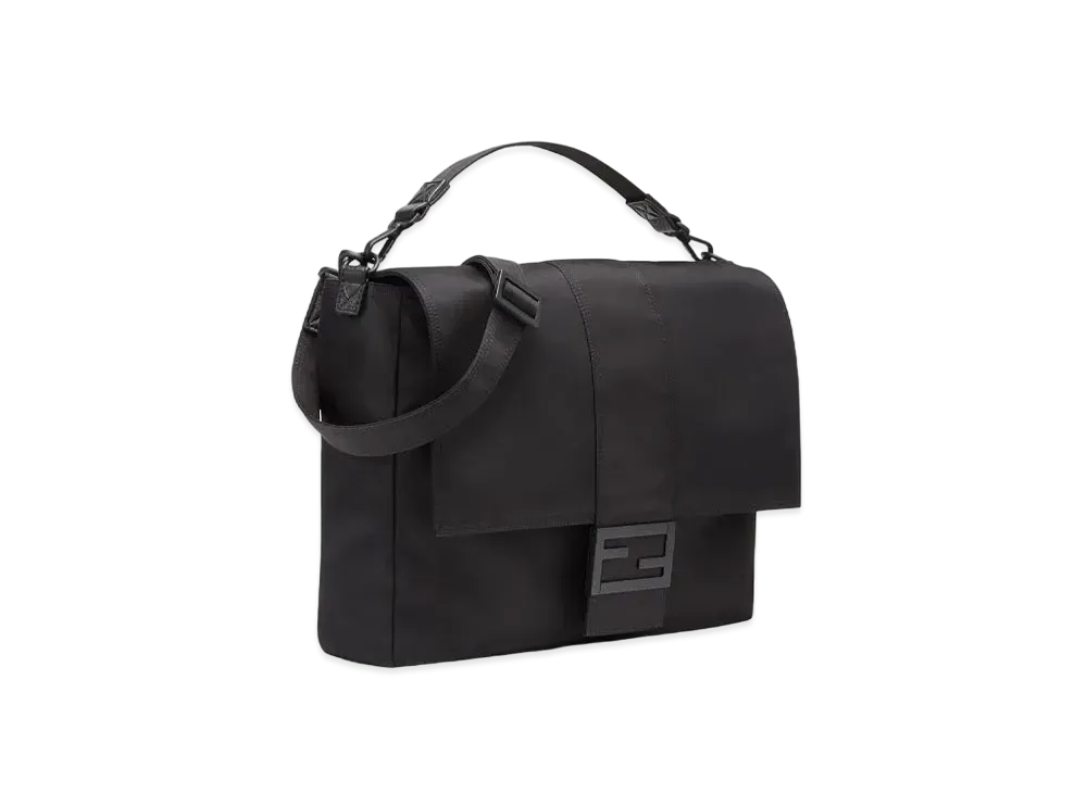 FENDI Baguette Messenger Bag Large Nylon Bag "Black"