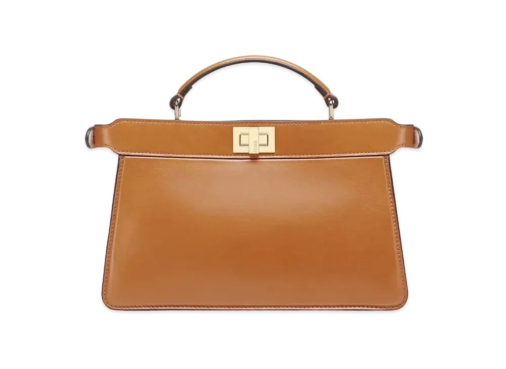 FENDI Peekaboo Iseeu East-West Leather Bag "Brown"
