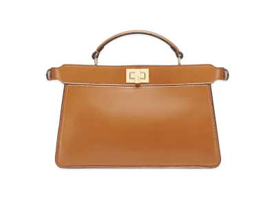 FENDI Peekaboo Iseeu East-West Leather Bag "Brown"