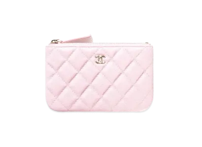 CHANEL Classic Mini Porch Grain Shiny Calfskin "Pink"