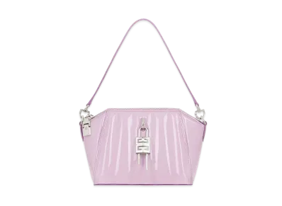 GIVENCHY XS Antigona Lock Bag in Padded Patent Leather "Lilac"