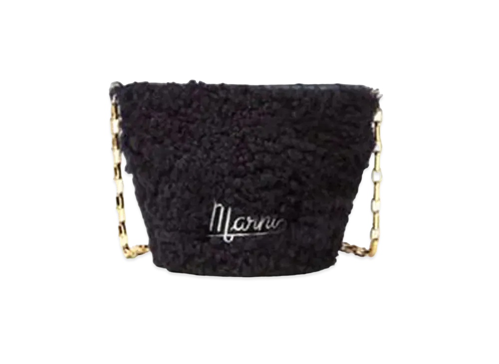 Marni DEPOT Bag in Shearling and Calfskin