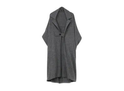 Yohji Yamamoto Y's SOFT SHRINKAGE PLAIN STITCH 1 BUTTON SQUARE COAT "Gray"