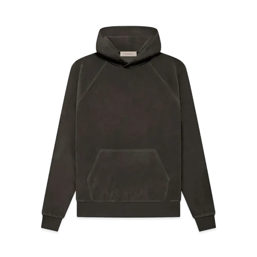FEAR OF GOD ESSENTIALS Velour Hoodie "Off Black"