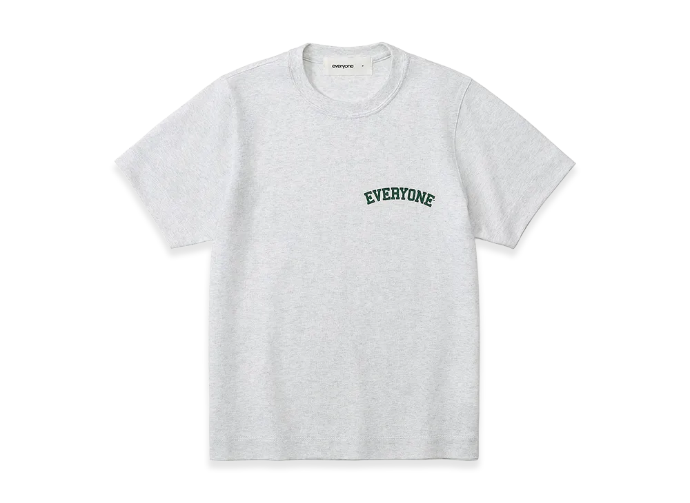 everyone Women's Collegiate Logo Tee Shirt "Ash/Green"