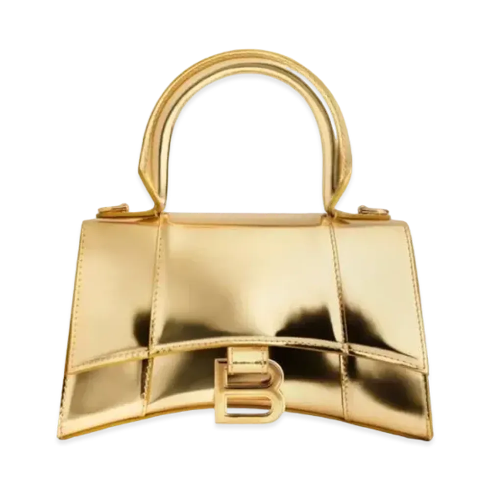 BALENCIAGA Hourglass Hourglass XS Handbag Mirror Effect "Gold"