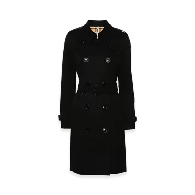 Burberry Women's Cotton Trench Coat "Black"