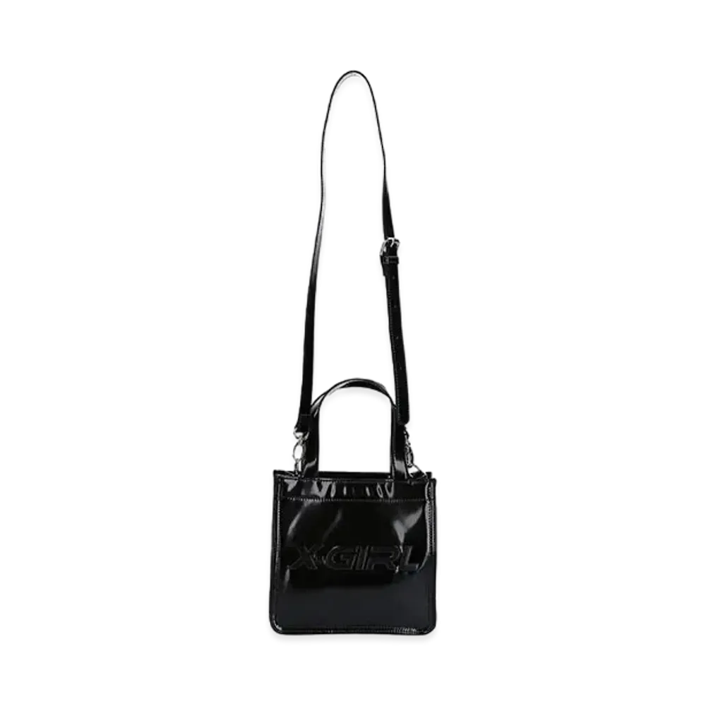 X-Girl Faux Leather 2Way Mini Tote Bag X-Girl "Black"
