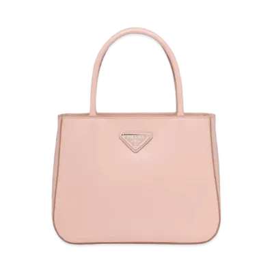 PRADA Brushed Leather Handbag "Orchid Pink"