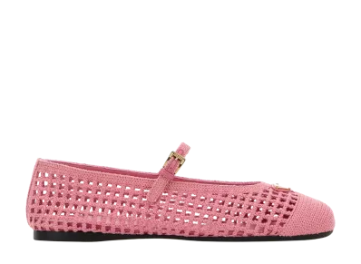 PRADA Women's Crochet Ballerinas "Pink"