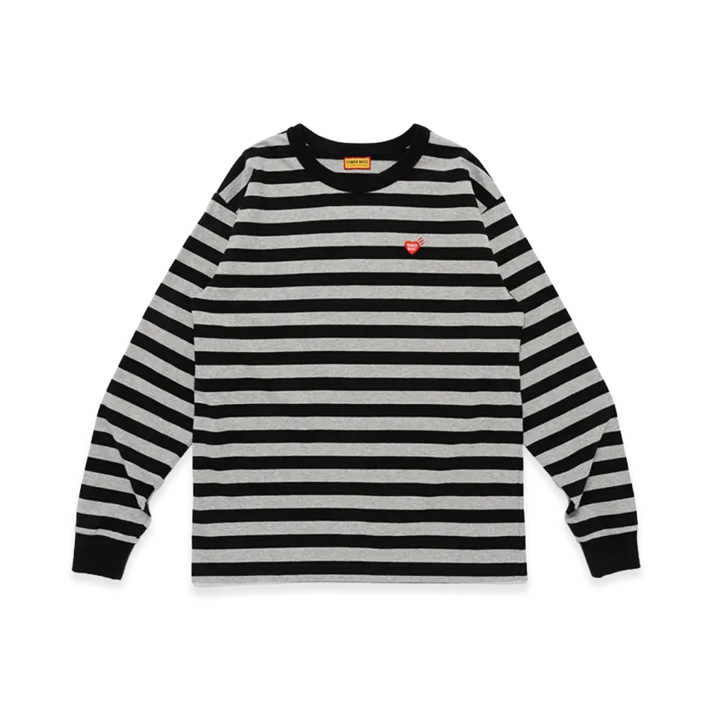 HUMAN MADE Striped L/S T-Shirt "Gray"