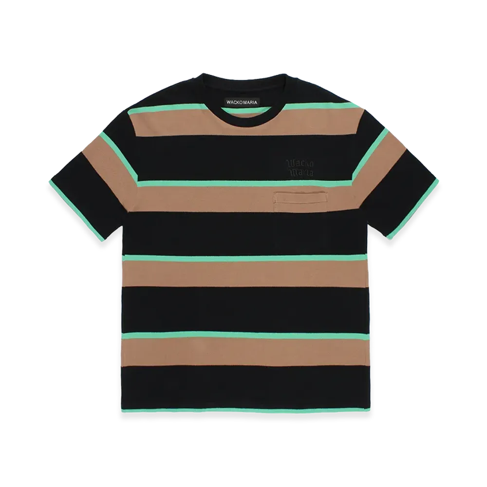 WACKO MARIA Striped T-Shirt "Brown"