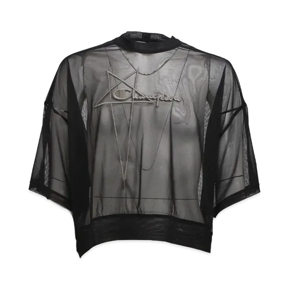 RICK OWENS x Champion Tommy T Cropped "Black"