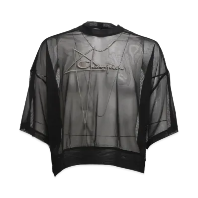 RICK OWENS x Champion Tommy T Cropped "Black"