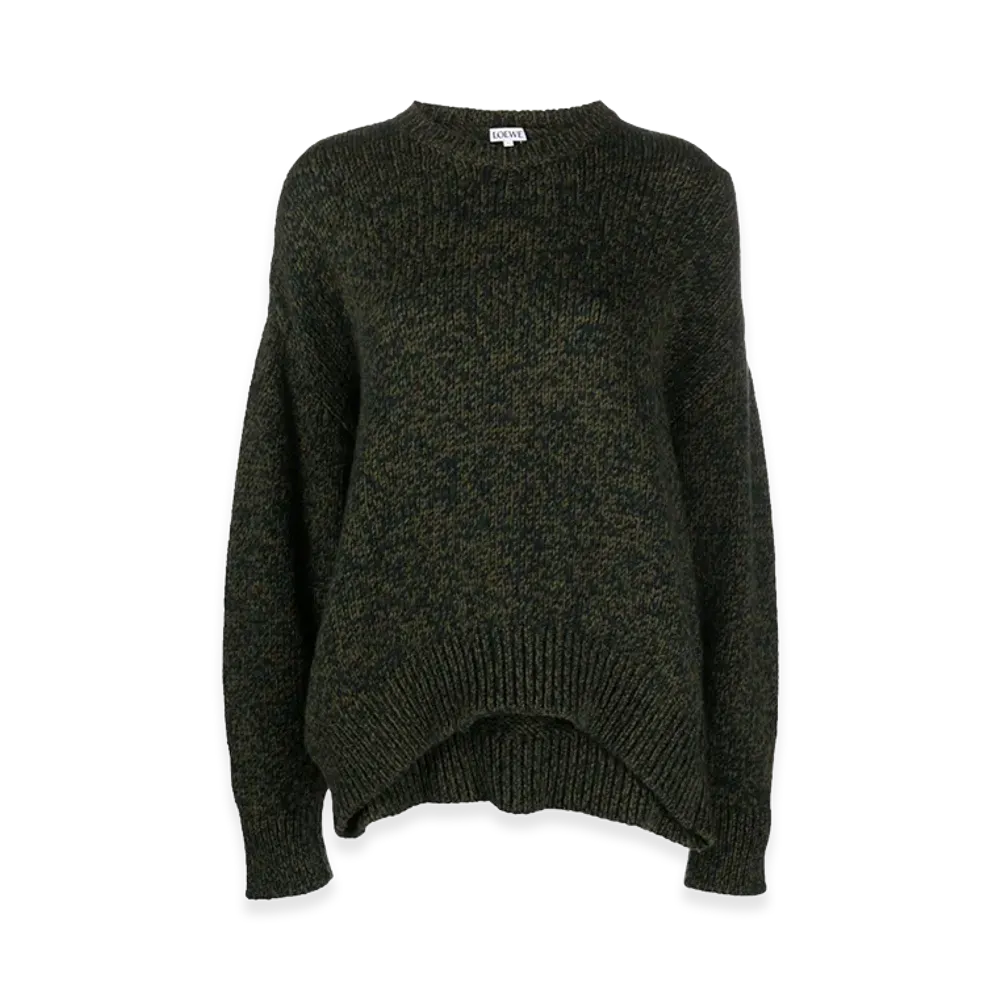 LOEWE Women's Trompe L'oeil Sweater "Green"