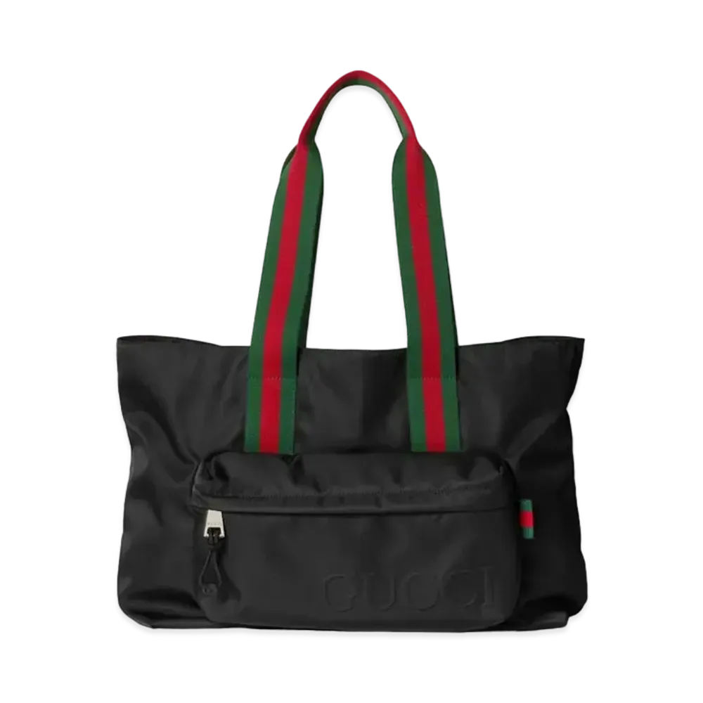GUCCI Large Tote Bag with Gucci Logo "Black"