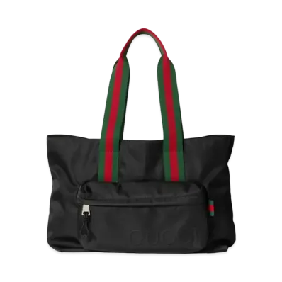 GUCCI Large Tote Bag with Gucci Logo "Black"