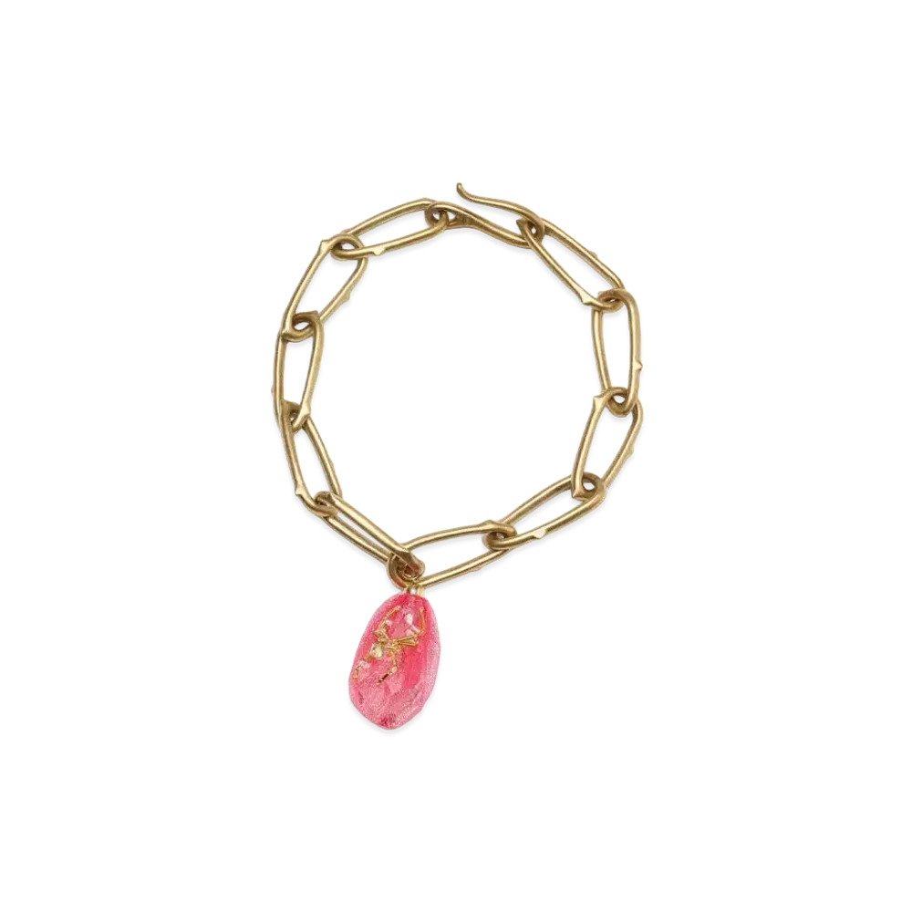 UNDERCOVER Brass Thorns Necklace "Pink"
