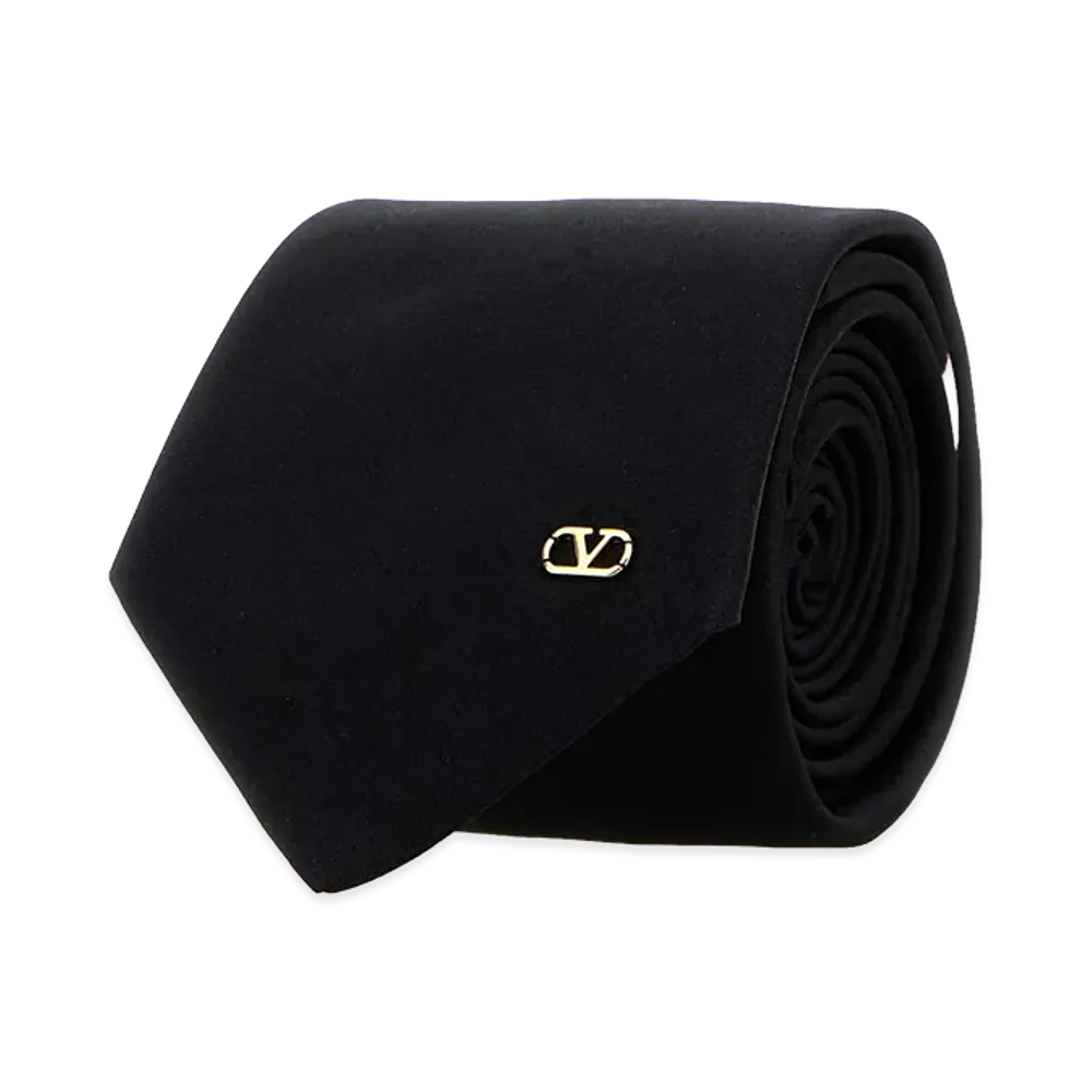 Valentino Garavani Silk Tie "Nero"