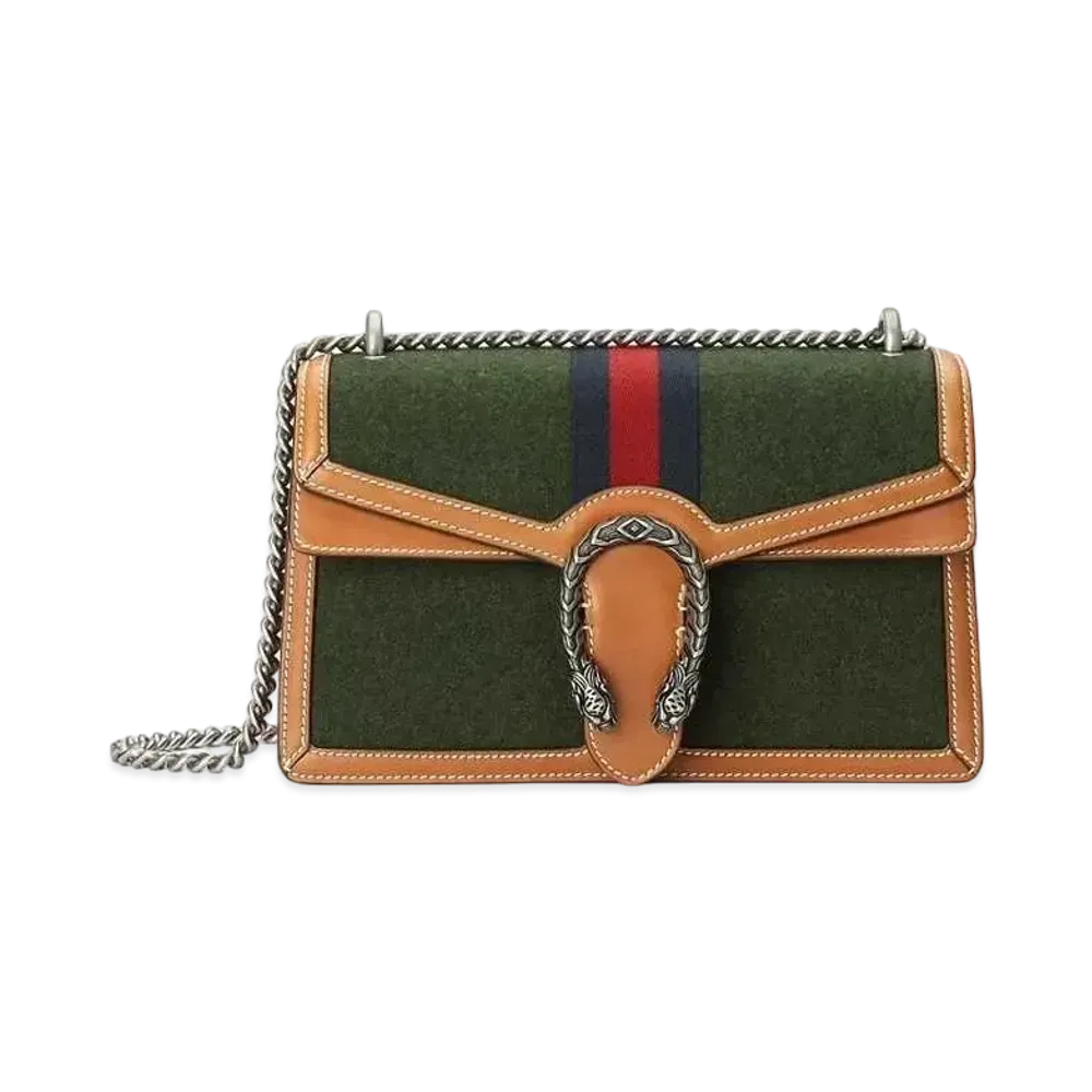 GUCCI Dionysus Small Shoulder Bag "Dark Green"