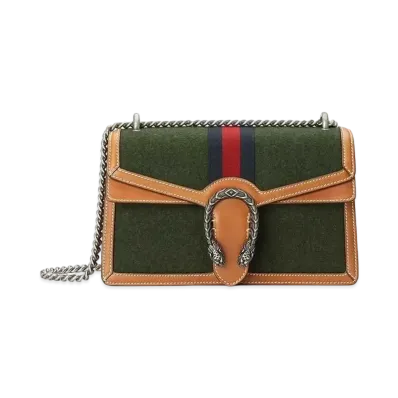 GUCCI Dionysus Small Shoulder Bag "Dark Green"