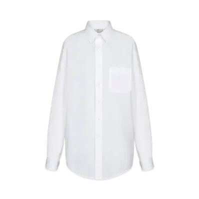 Maison Margiela Women's Eco Cotton Poplin Shirt "Winter White"