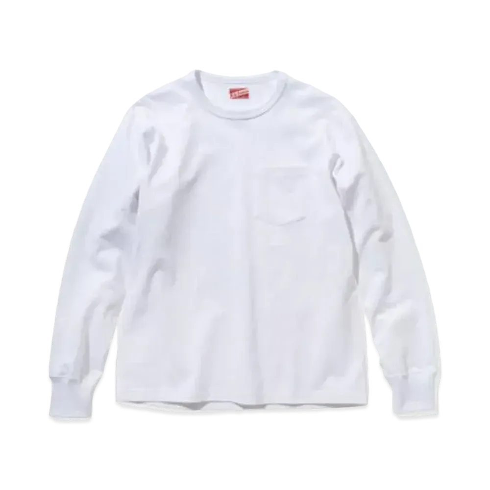 THE REAL McCOY'S L/S POCKET T-SHIRT "White"
