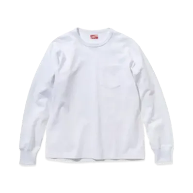 THE REAL McCOY'S L/S POCKET T-SHIRT "White"