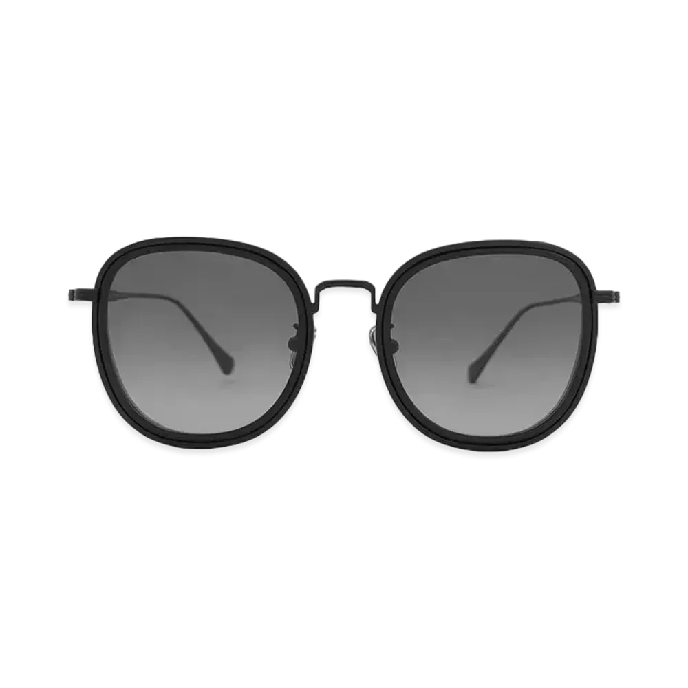 CHARLES & KEITH Recycled Acetate Metallic Rim Sunglasses "Black"