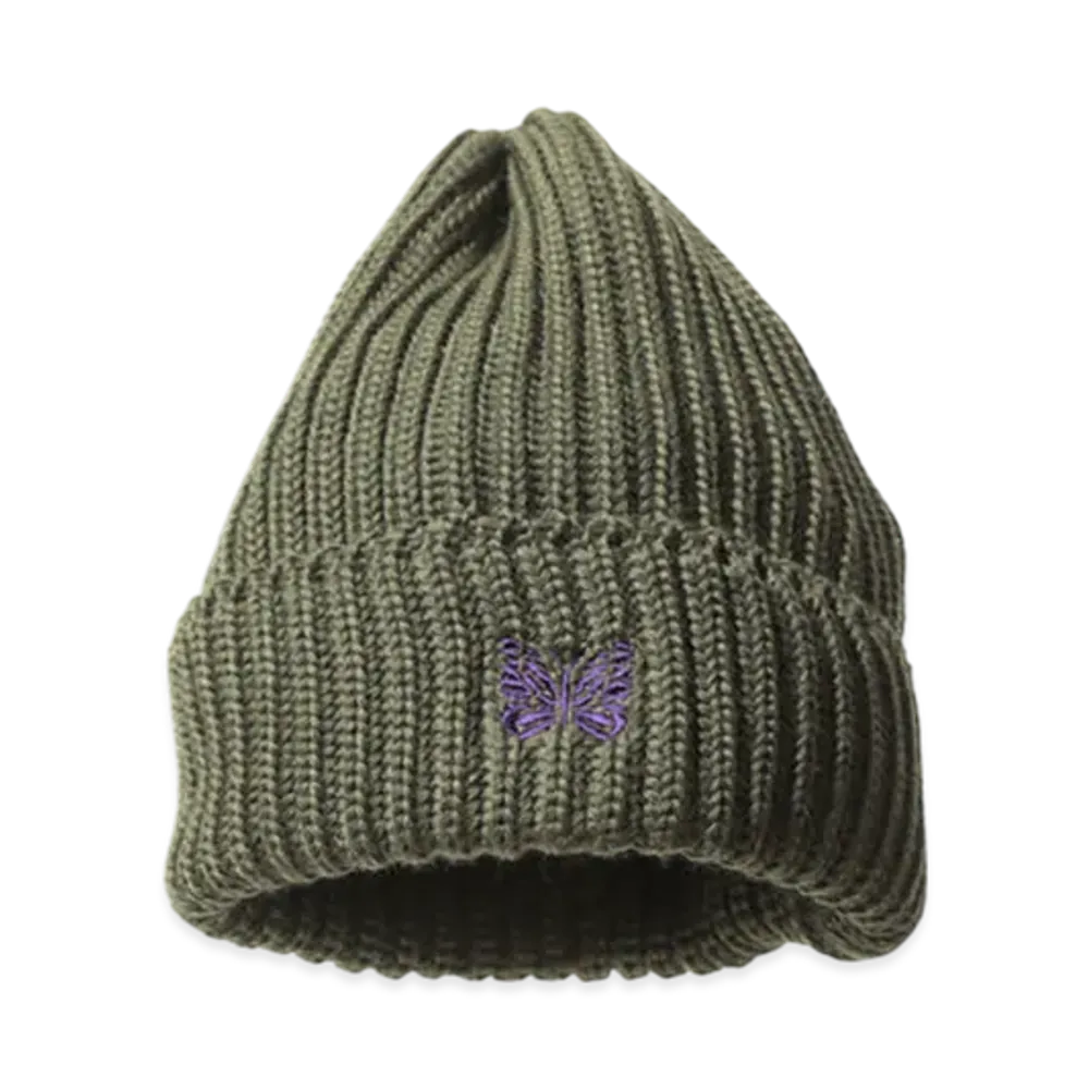 NEEDLES Watch Cap - Merino Wool "Khaki"