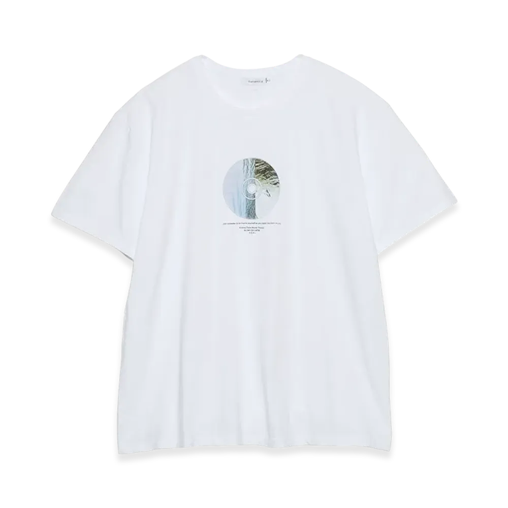 nanamica x FUJIWARA INSATSU OOAL Graphic Tee "White"