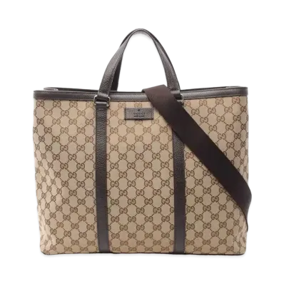 GUCCI GG Canvas Tote Bag "Beige"