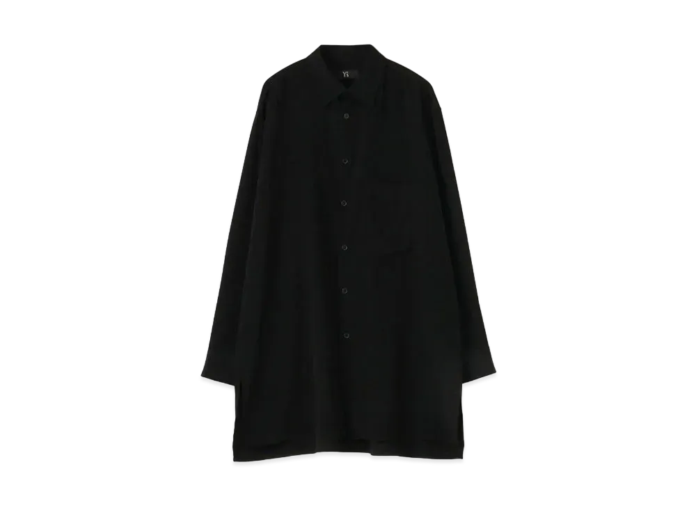 Yohji Yamamoto Y's DECYNE LEFT COLLAR LAYERED BLOUSE "Black"