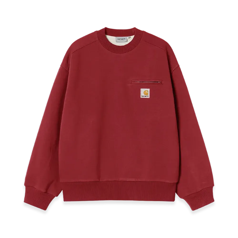 Carhartt WIP Detroit Sweat "Scarlet(Stone Washed)"