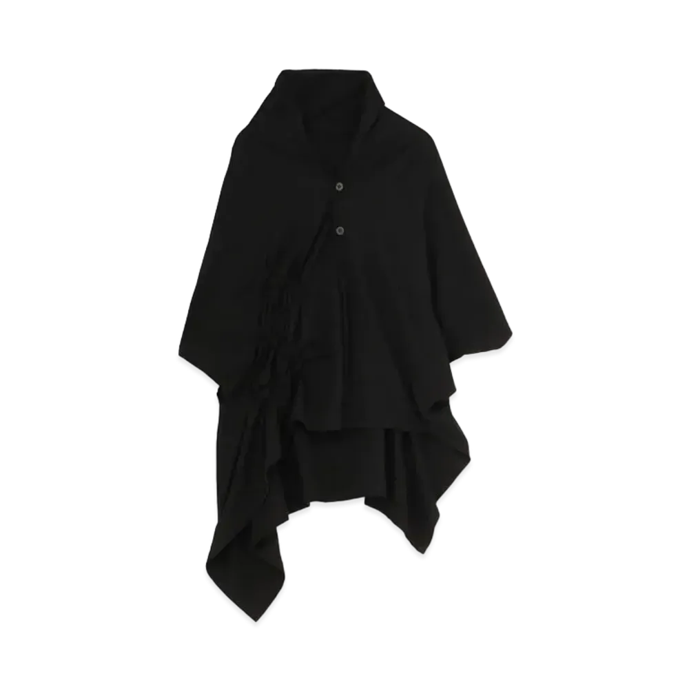 Yohji Yamamoto Y's PLAIN STITCH Y's SHIRRING CARDIGAN "Black"