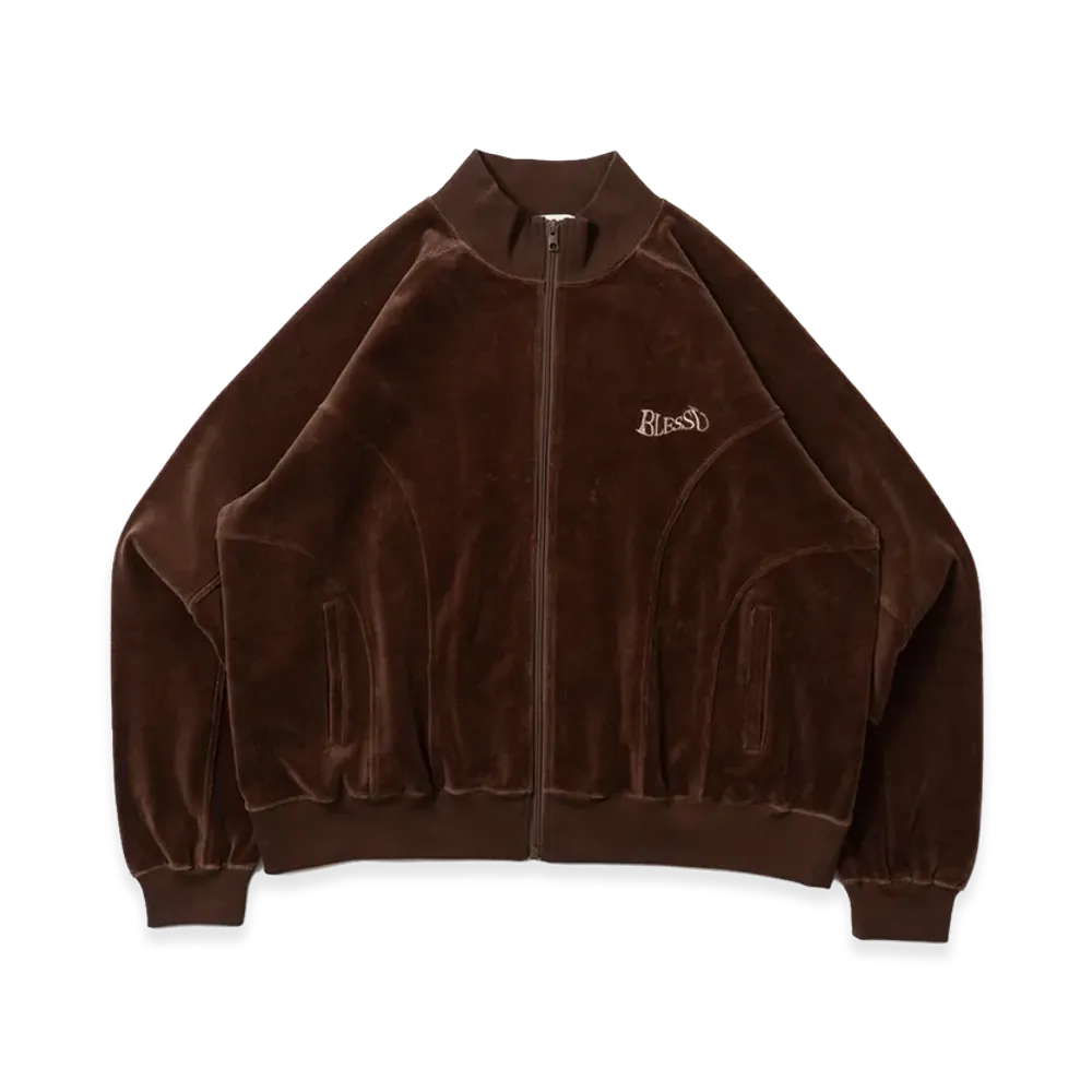 BLESS U Velour Track Jacket "Brown"