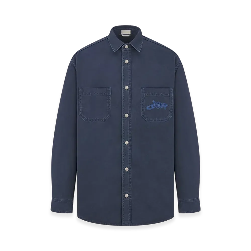 Dior x Lewis Hamilton Shirt in Cotton "Blue"