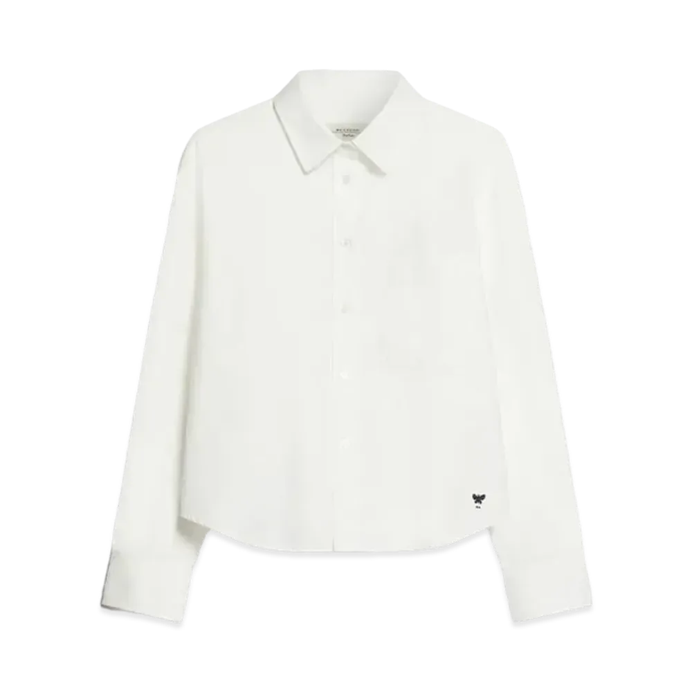 Max Mara Jock Pure Cotton Oxford Shirt "White"