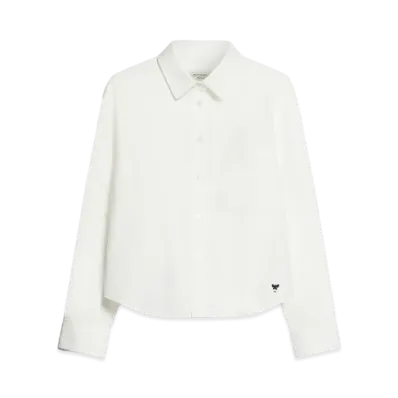 Max Mara Jock Pure Cotton Oxford Shirt "White"