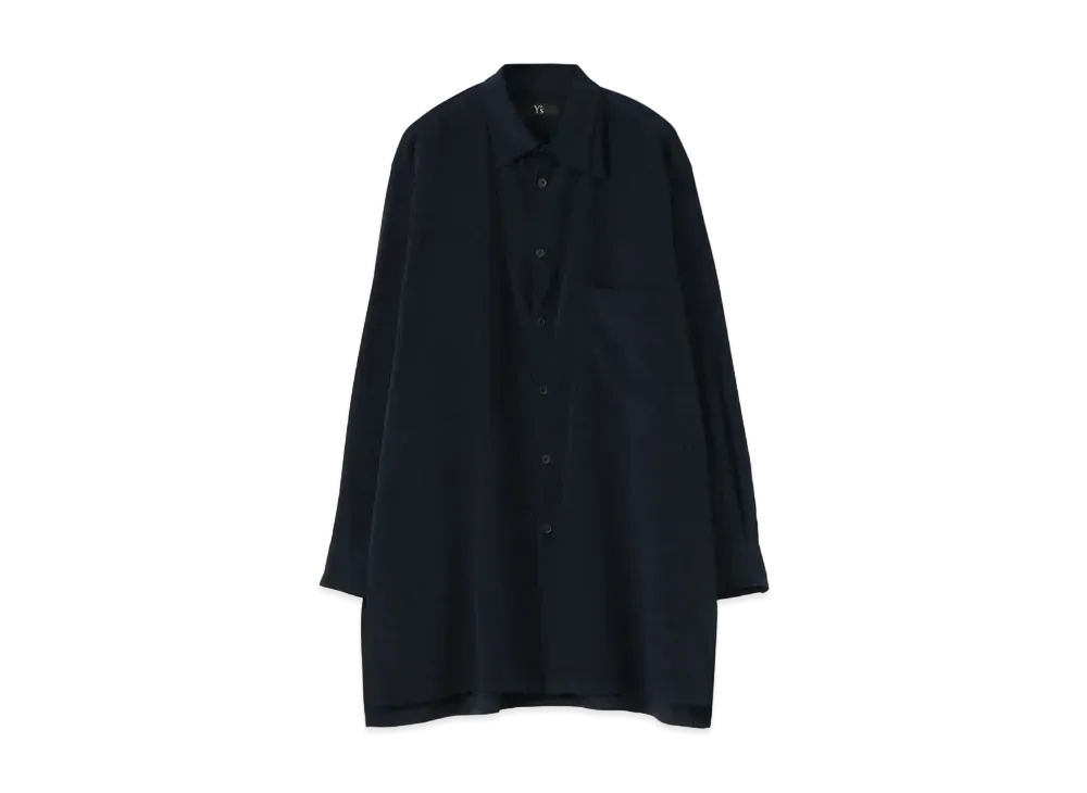 Yohji Yamamoto Y's DECYNE LEFT COLLAR LAYERED BLOUSE "Navy"